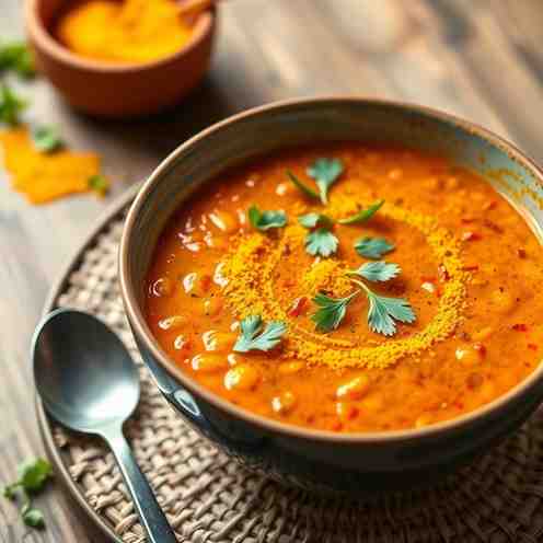 Easy Red Lentil Soup with Turmeric Tonight